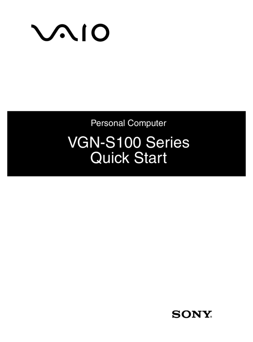 Sony VAIO VGN-S150 quick start