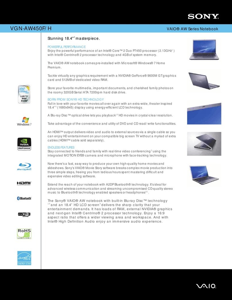 Sony VGN-AW450F User manual