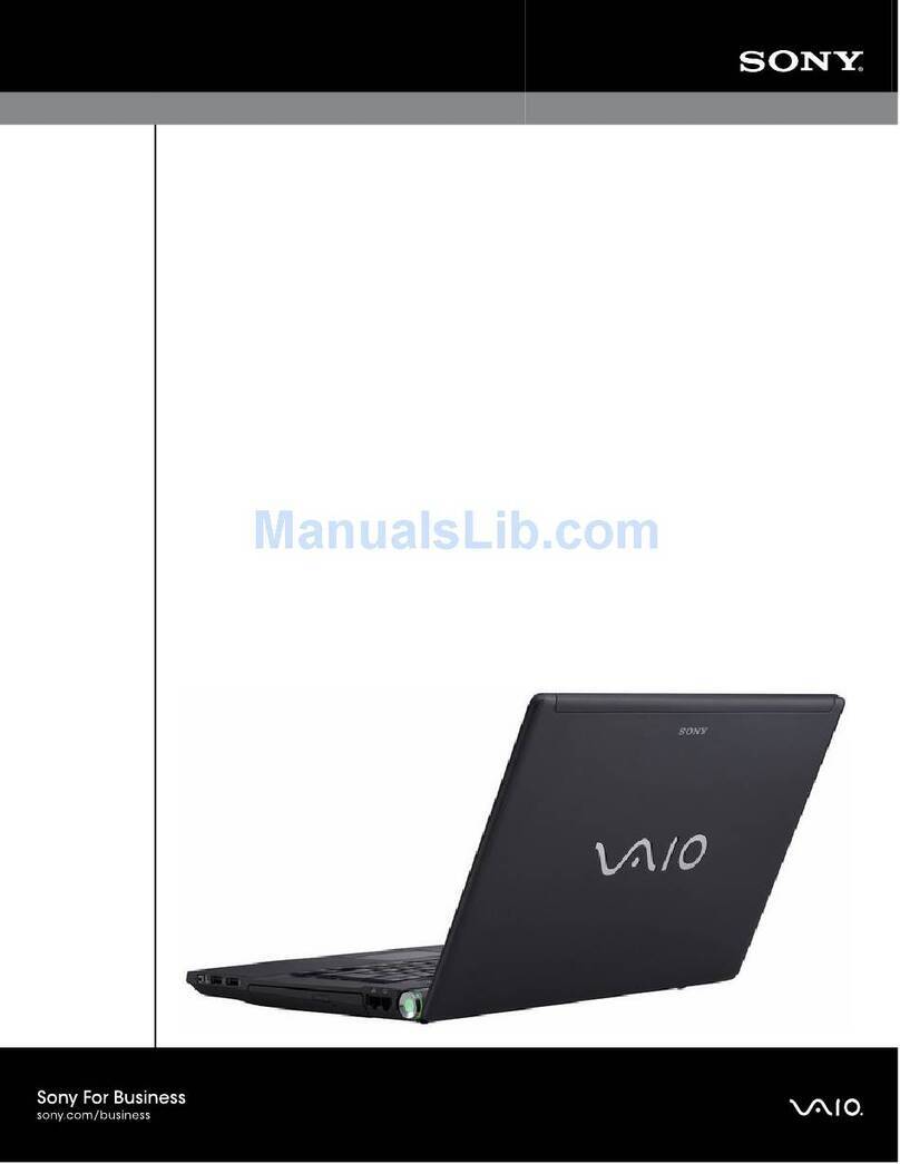 Sony VAIO VGN-BZ570N02 User manual Sony VAIO VGN-BZ570N02 User manual