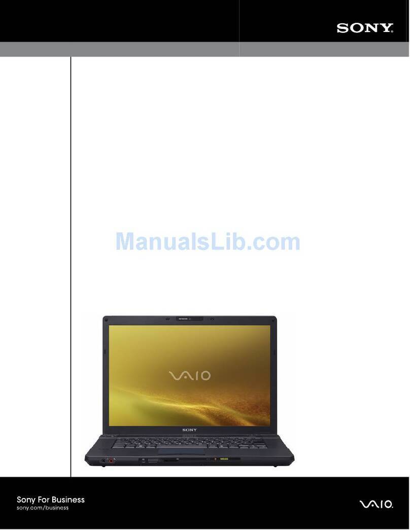 Sony VAIO VGN-BZ570N01 User manual