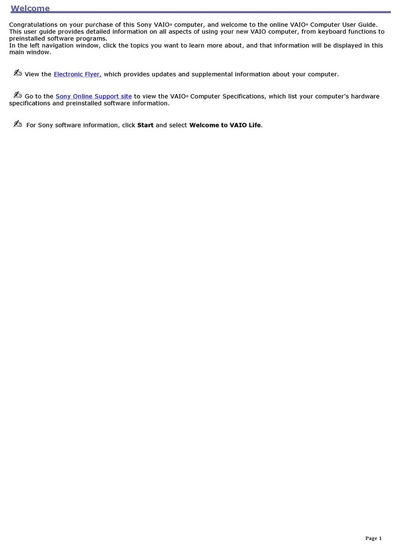 Sony PCG-Z1WAMP3 VAIO User Guide (primary manual) user guide