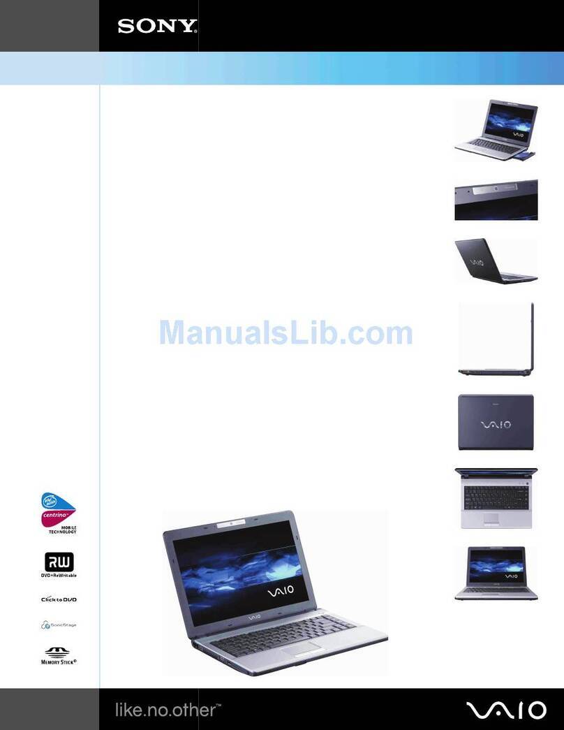 Sony VGN-FJ270 - VAIO - Pentium M 1.86 GHz Specifications