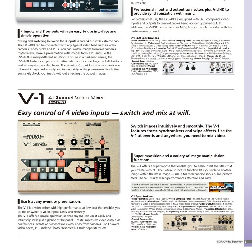 Edirol V-1 User manual