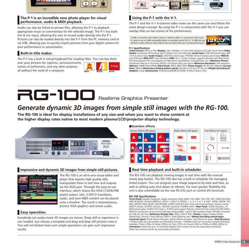 Edirol RG-100 User manual