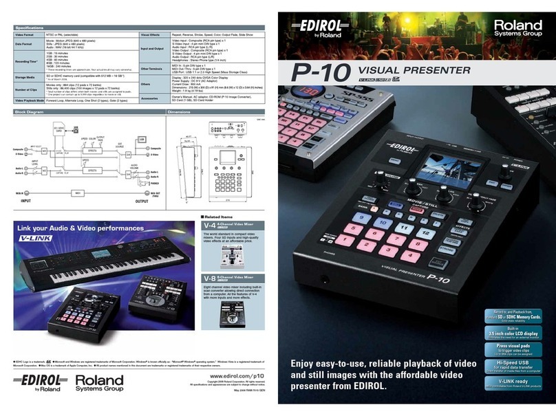 Edirol P-10 Specifications