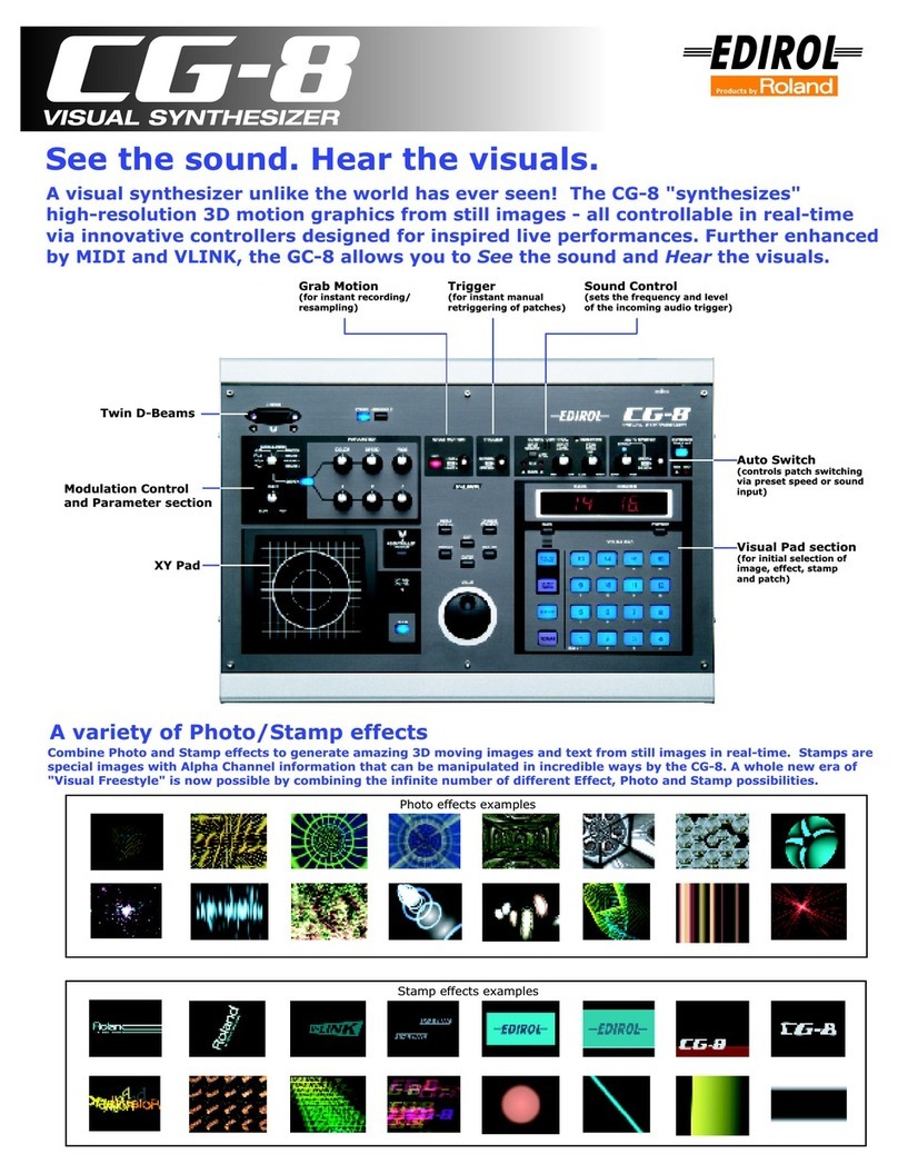 Edirol CG-8 User manual