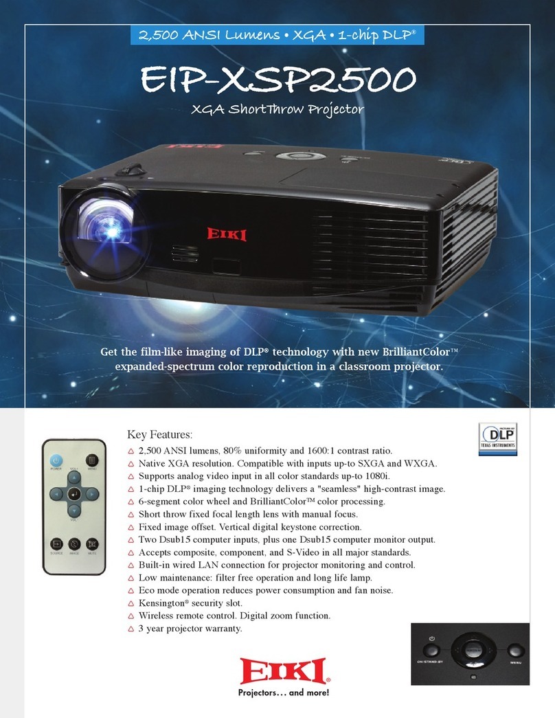Eiki EIP-XSP2500 Specifications