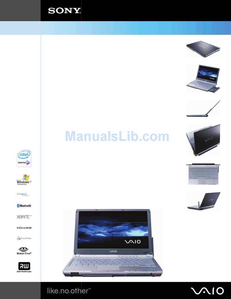 Sony VGN-TX770P/B User manual