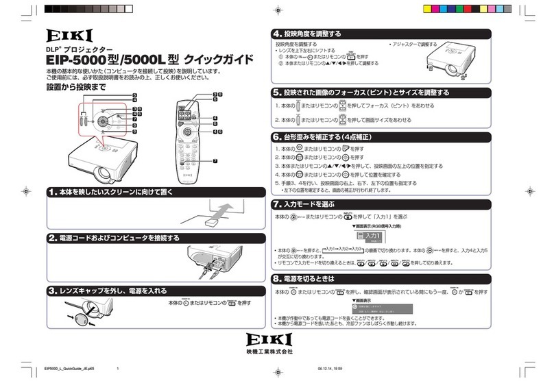 Eiki DLP Projector EIP-5000 User manual