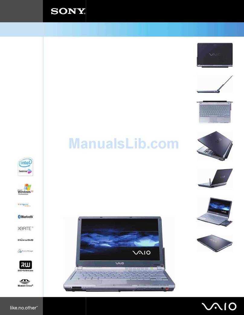 Sony VAIO VGN-TX750P/B User manual