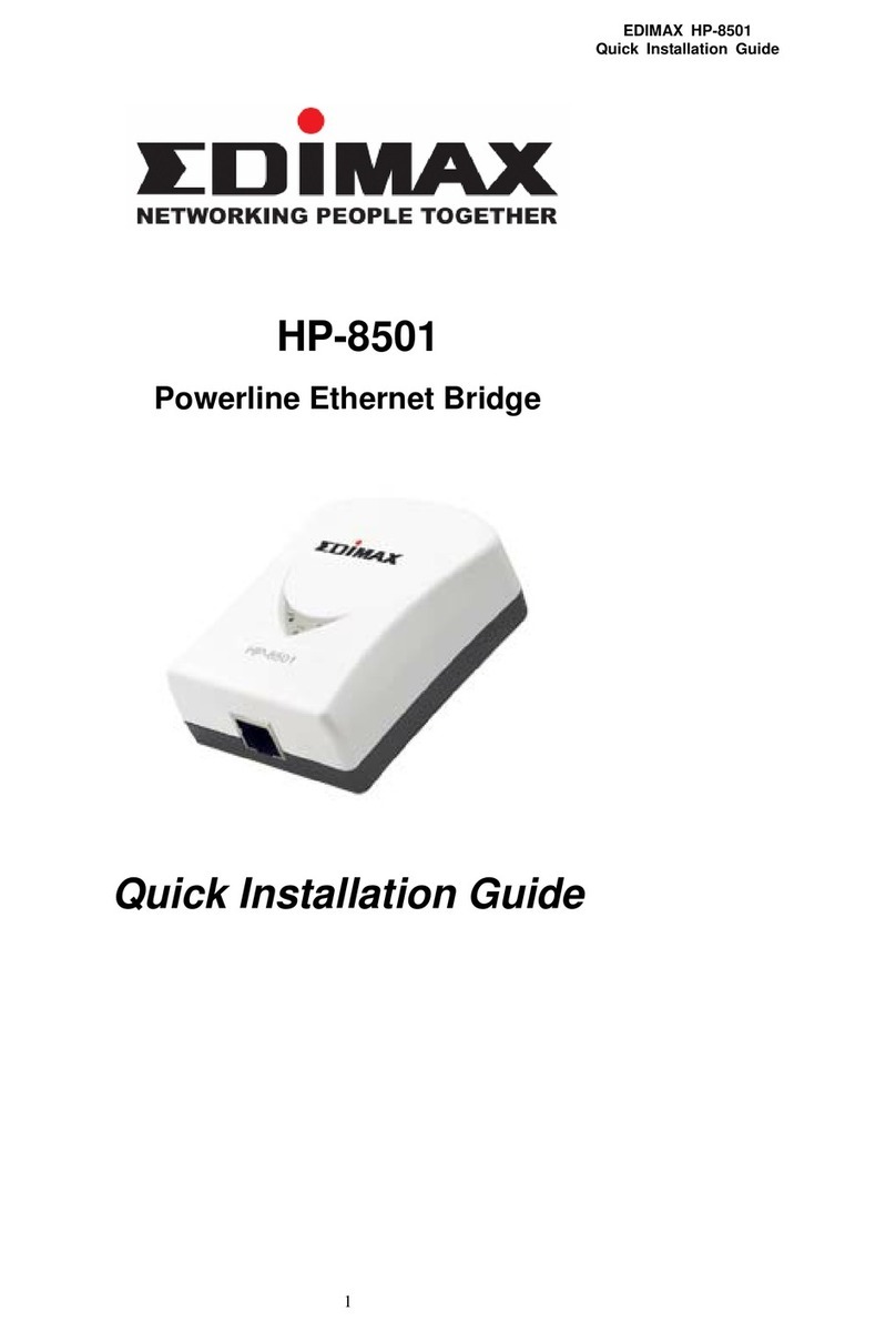Edimax HP-8501 Quick installation guide Edimax HP-8501 Quick installation guide