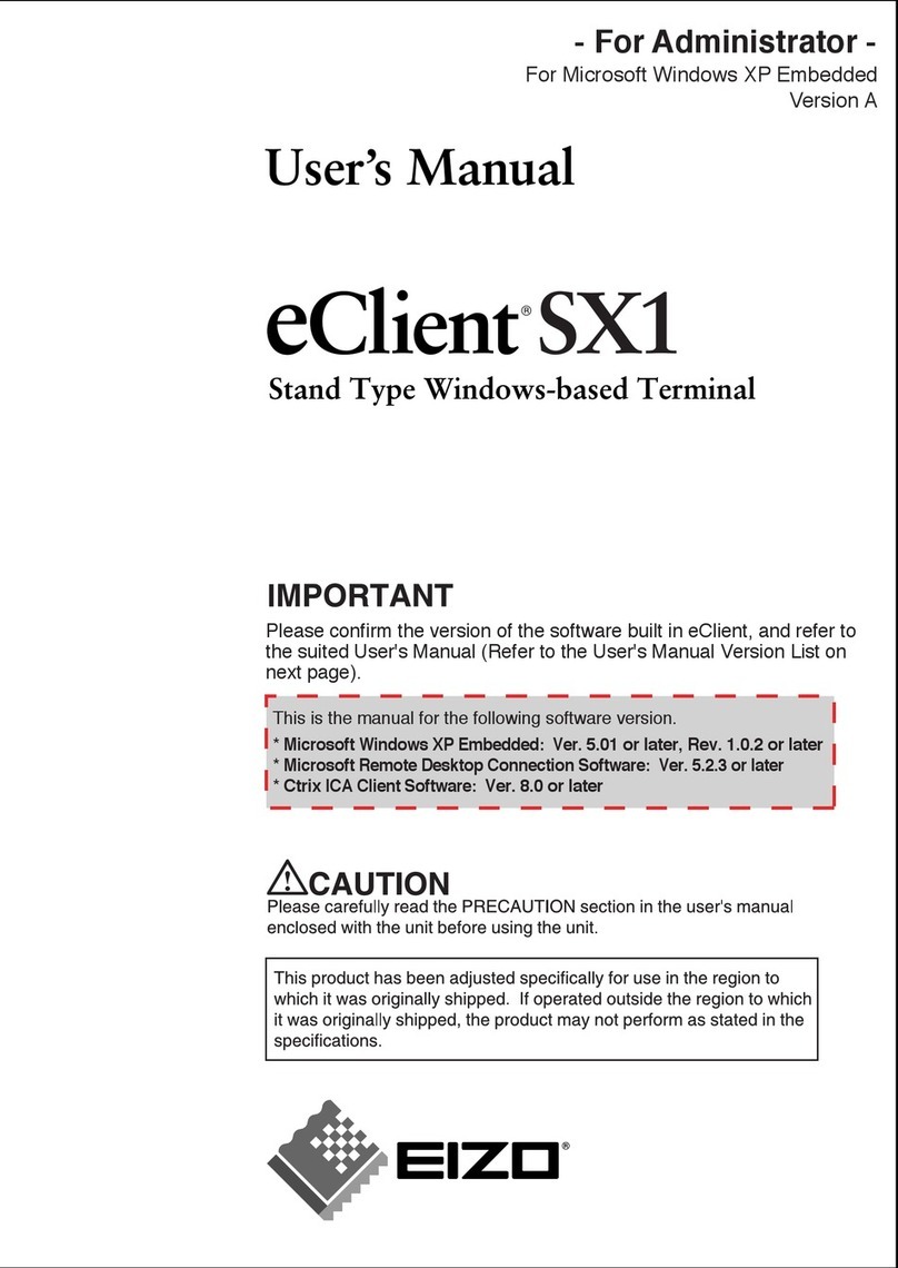 Eizo eClient SX1 User manual