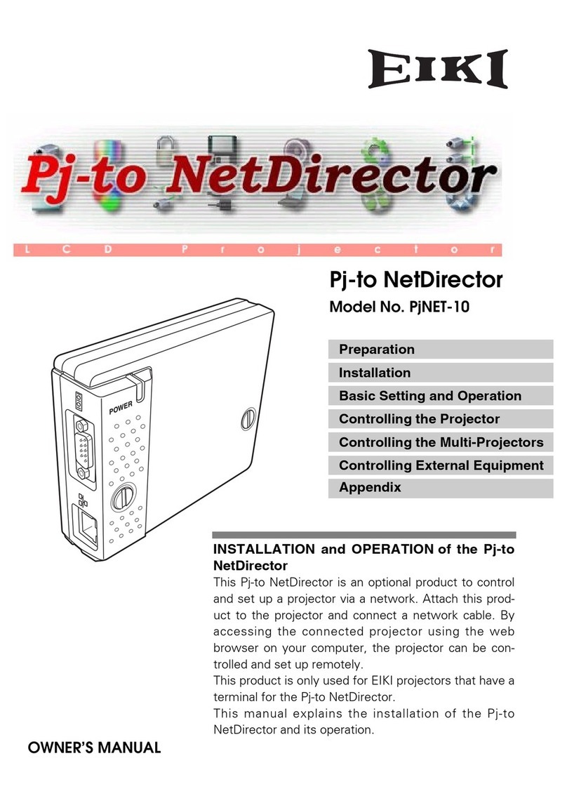 Eiki PjNET-10 Installation and operation