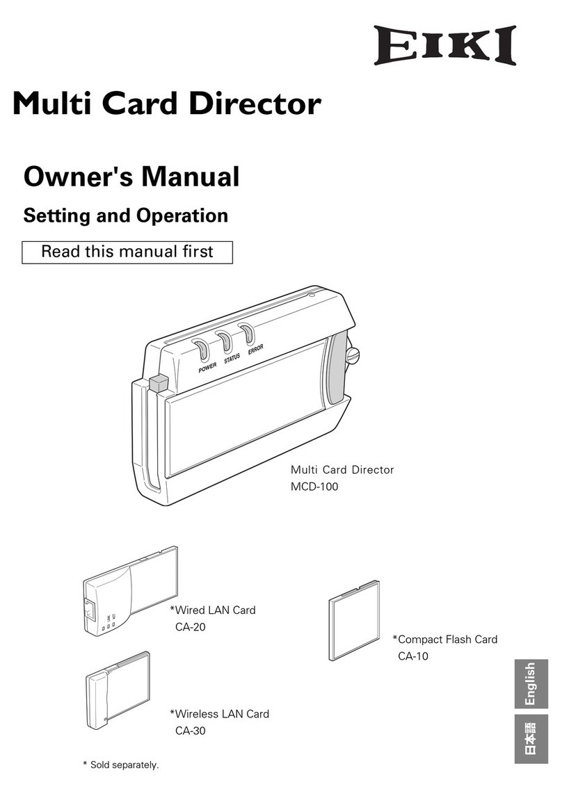Eiki MCD-100 owner's manual