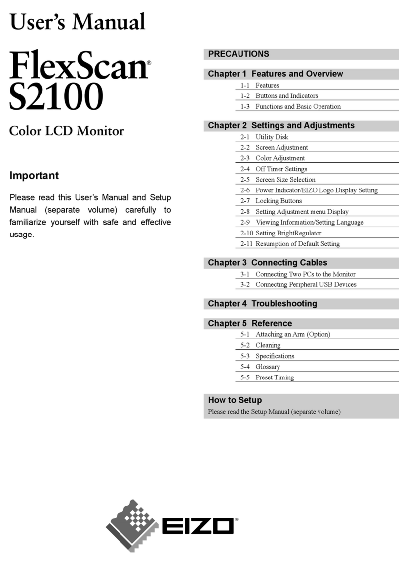 Eizo FlexScan S2100 User manual