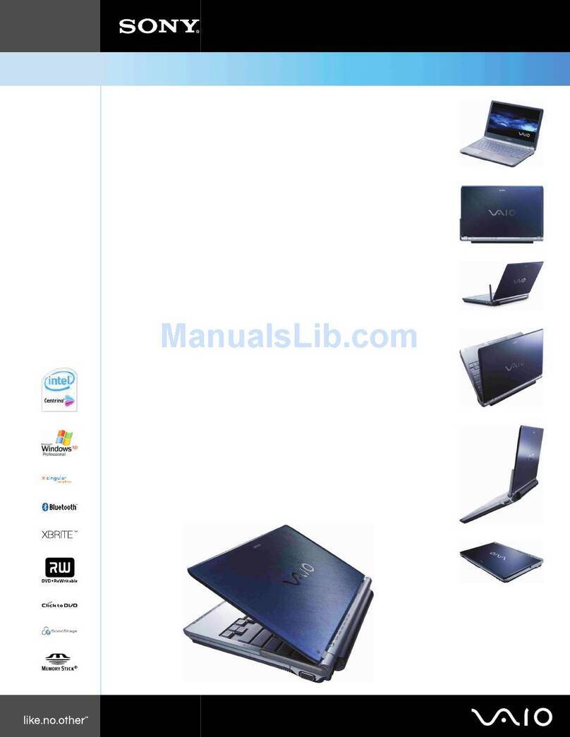 Sony VAIO VGN-TX790P/L User manual