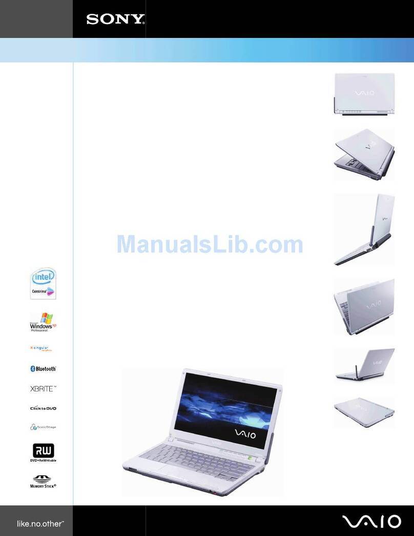 Sony VGN-TX770P/W User manual