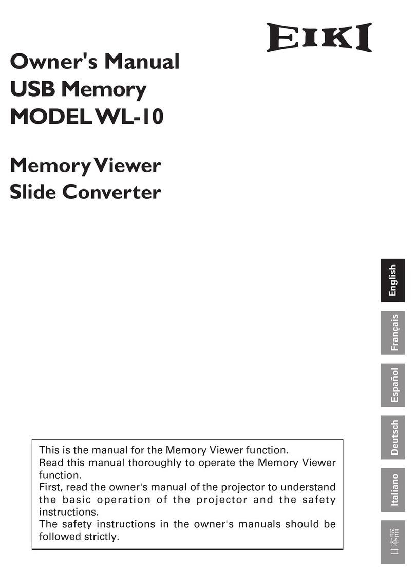 Eiki WL-10 owner's manual Eiki WL-10 owner's manual