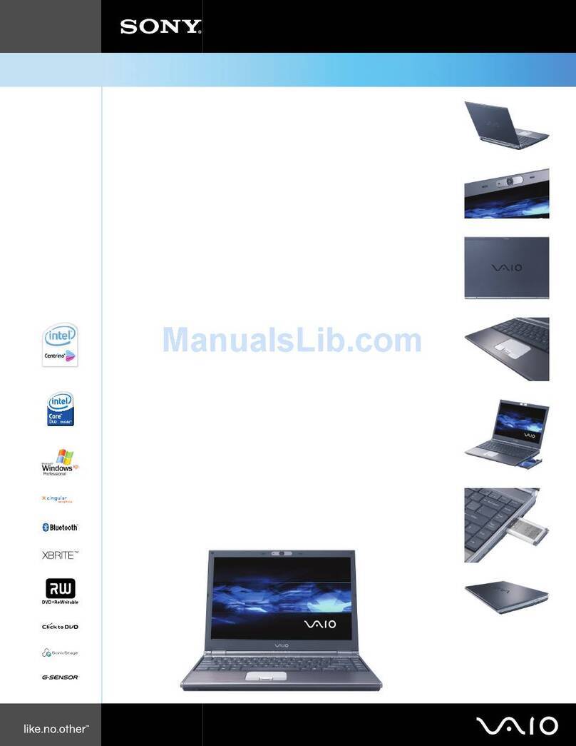 Sony VGN-SZ170P Bluetooth® Specifications