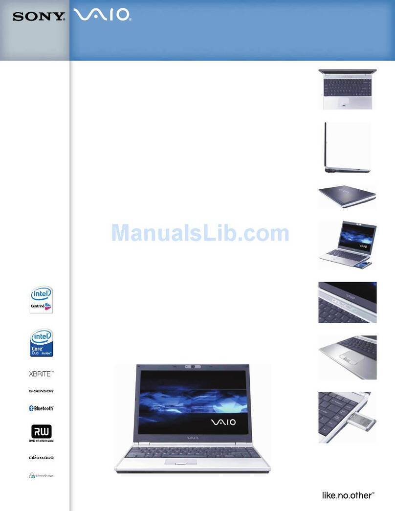 Sony VAIO VGN-SZ240 CTO Series Specifications