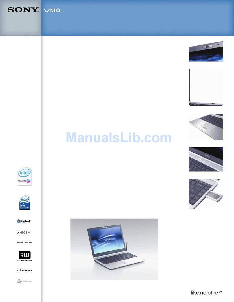 Sony VGN-SZ220 User manual