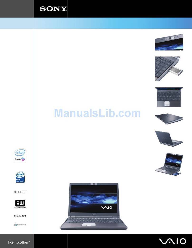 Sony VGN-SZ160P Bluetooth® Specifications Sony VGN-SZ160P Bluetooth® Specifications