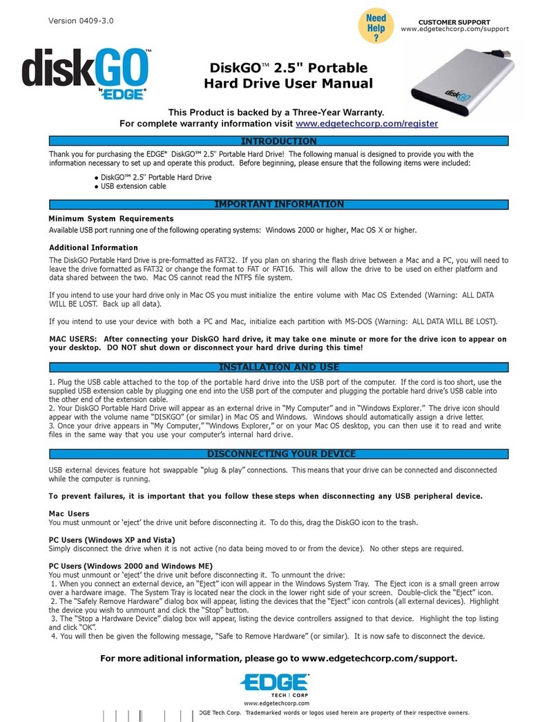 Edge DiskGO 222710-PE User manual Edge DiskGO 222710-PE User manual