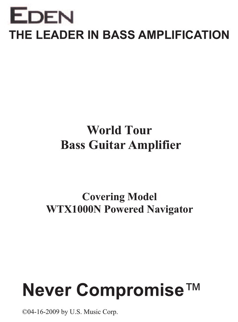Eden World Tour WTX1000N Powered Navigator Operation manual