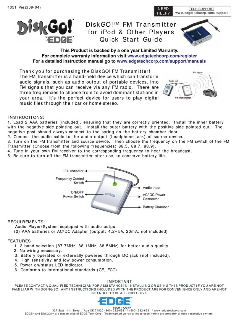 Edge FM Transmitter User manual