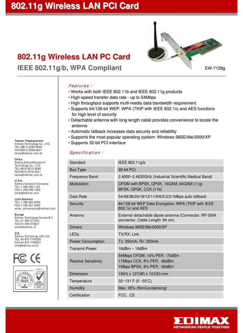 Edimax EW-7128g Specifications