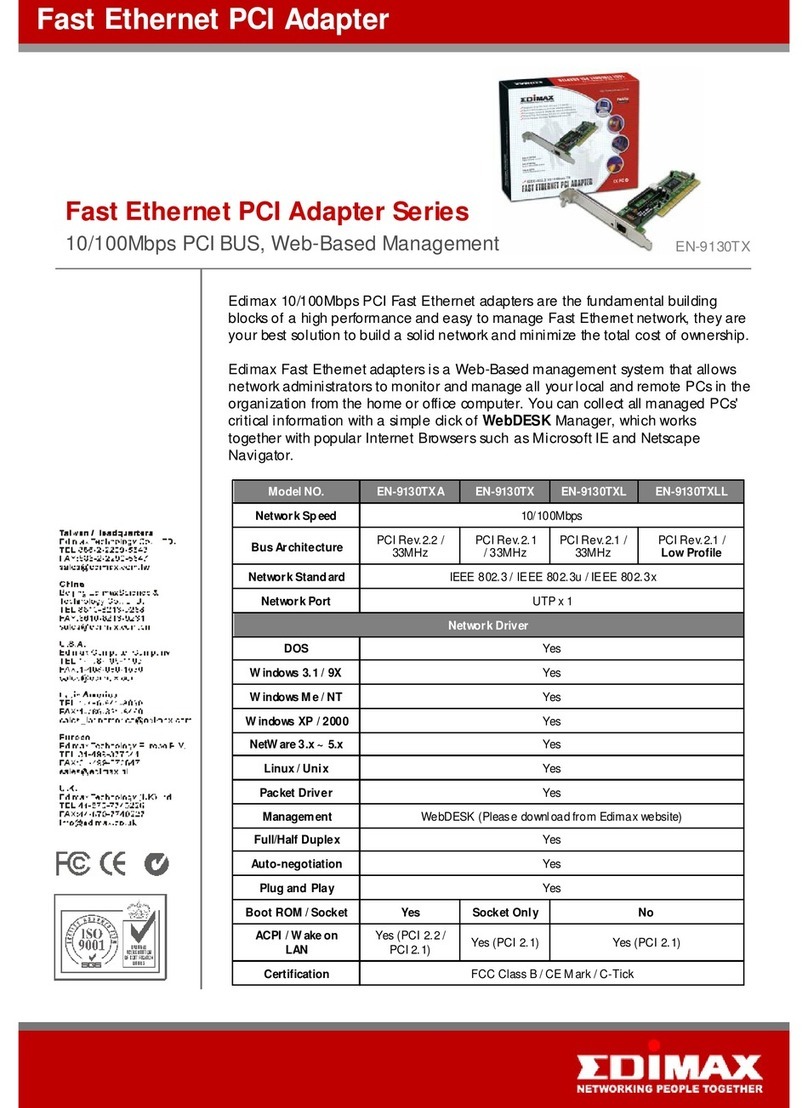 Edimax EN-9130TX User manual Edimax EN-9130TX User manual