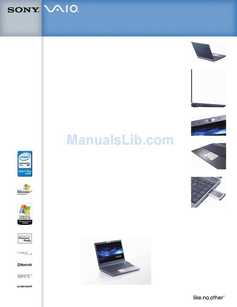Sony VAIO VGN-SZ381P User manual