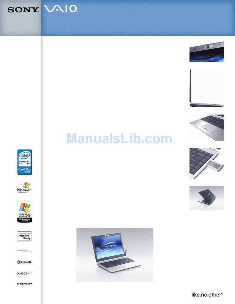 Sony VGN-SZ320P - VAIO SZ Series User manual