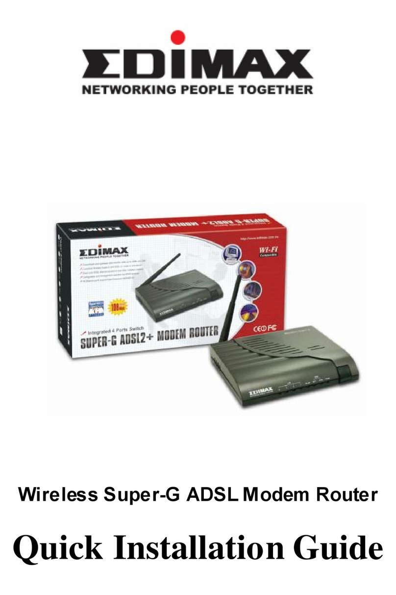 Edimax AR-7064Sg+ Quick installation guide