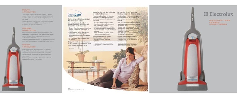 Electrolux Oxygen3 EL5020 quick start guide
