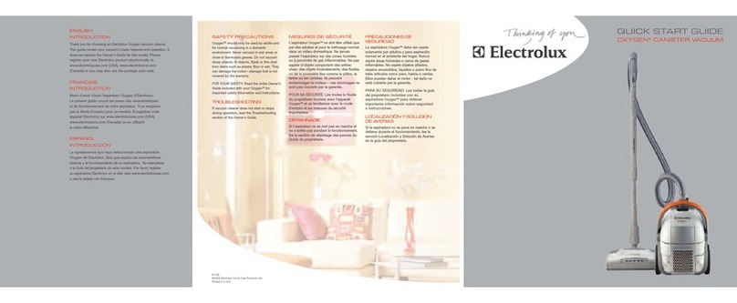 Electrolux Oxygen EL6988E quick start guide