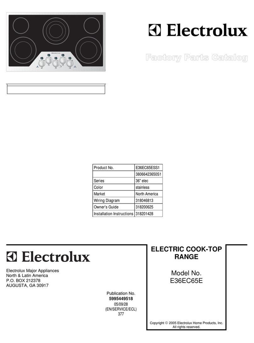 Electrolux E36EC65ESS - Icon 36"Drop-in Electric... User manual