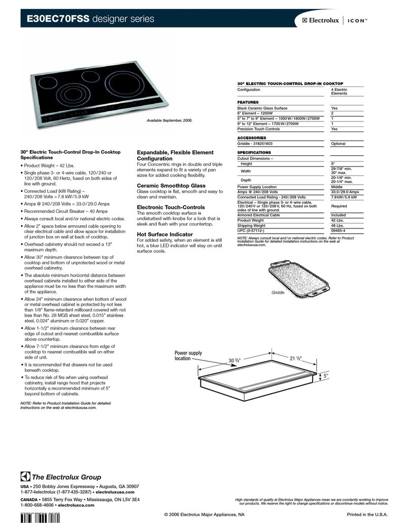 Electrolux ICON Designer E30EC70FSS User manual