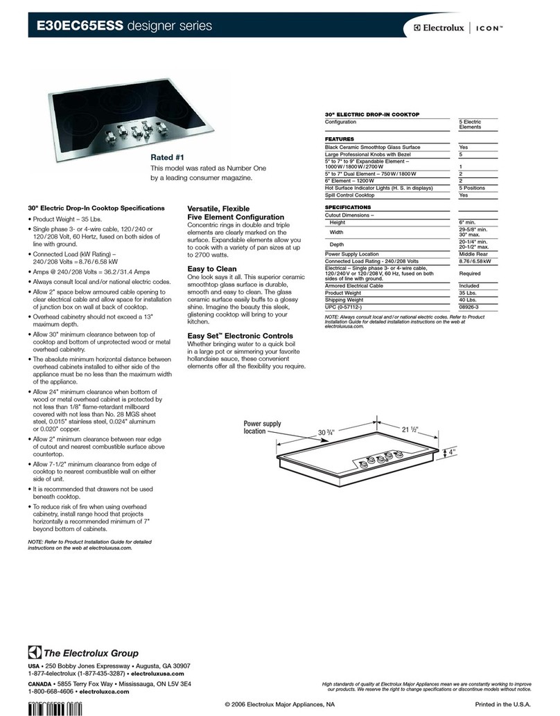 Electrolux ICON Designer E30EC65ESS User manual