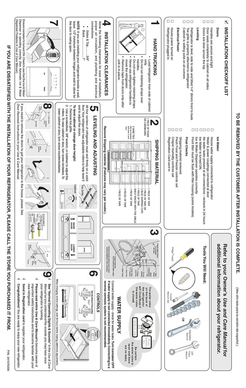 Electrolux ICON E23CS75DSS installation guide