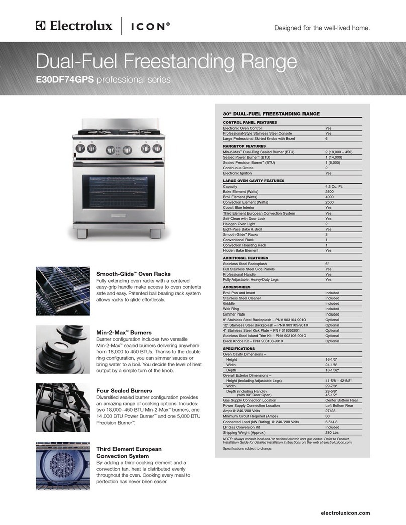 Electrolux ICON Professional E30DF74GPS User manual