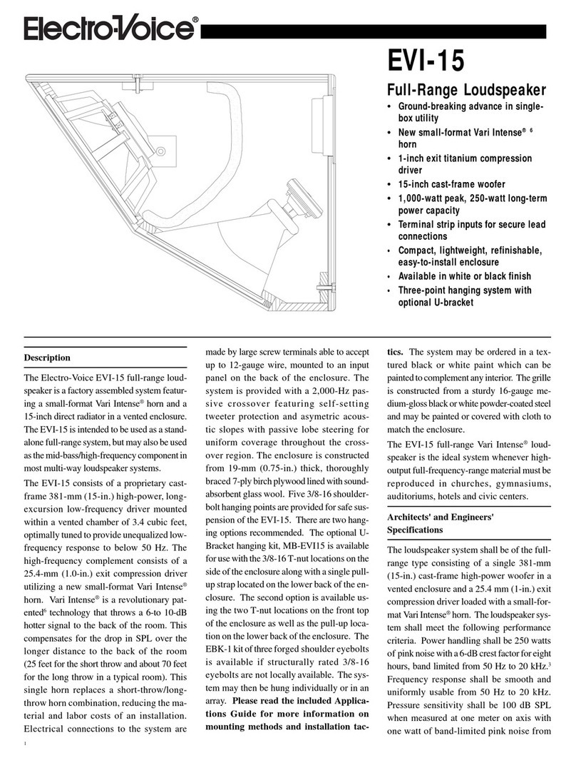 Electro-Voice EVI-15 Specifications