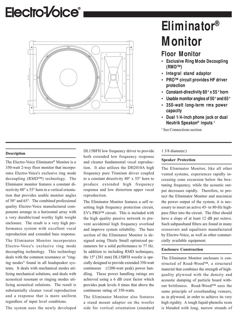 Electro-Voice Eliminator Monitor Brochure & specs
