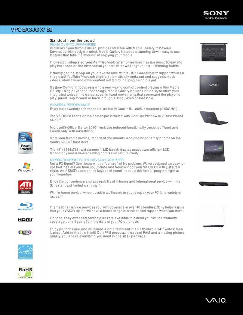 Sony VPCEA3JGX User manual