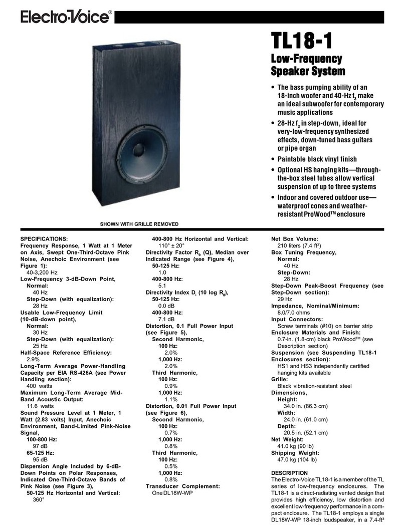 Electro-Voice TL18-1 Brochure & specs