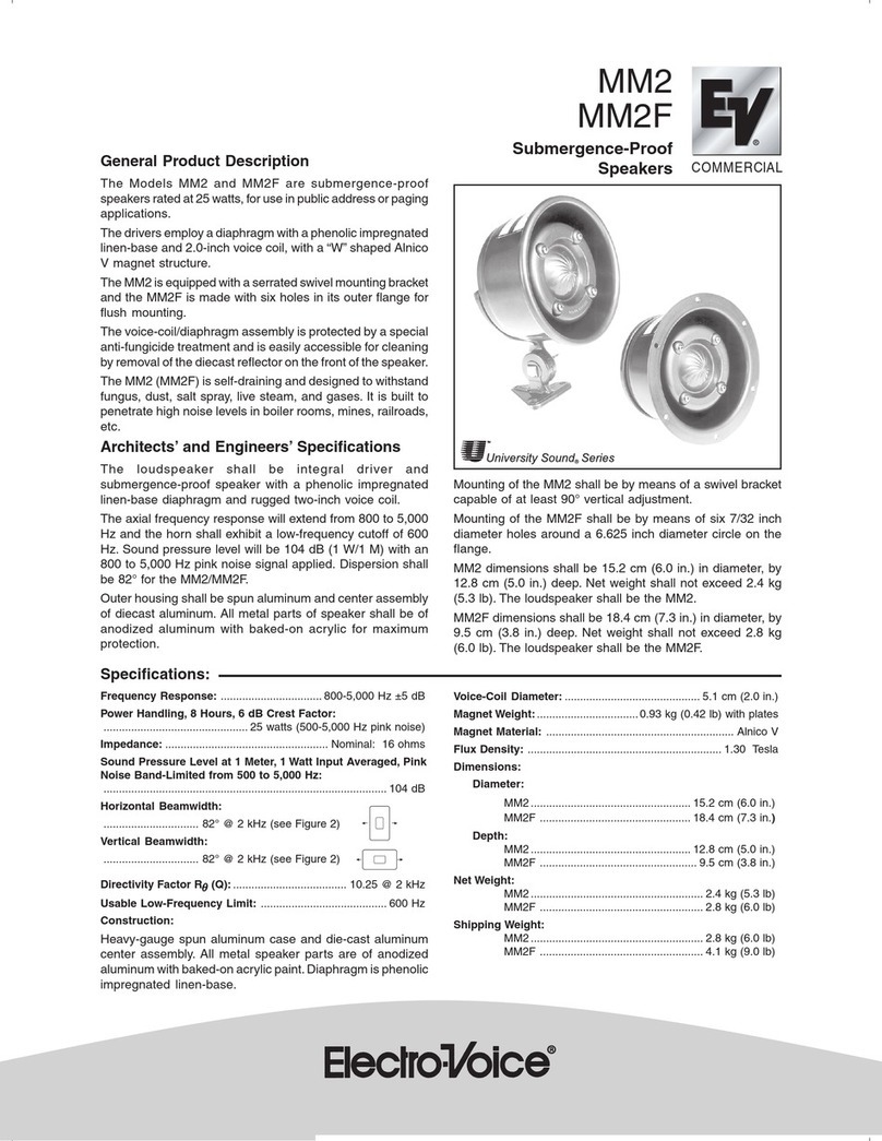 Electro-Voice MM2 User manual