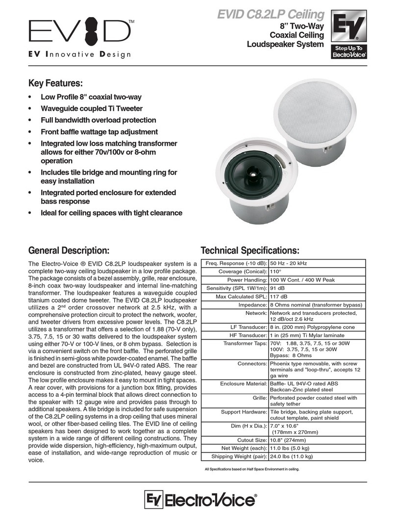 Electro-Voice EVID C8.2LP Technical specifications