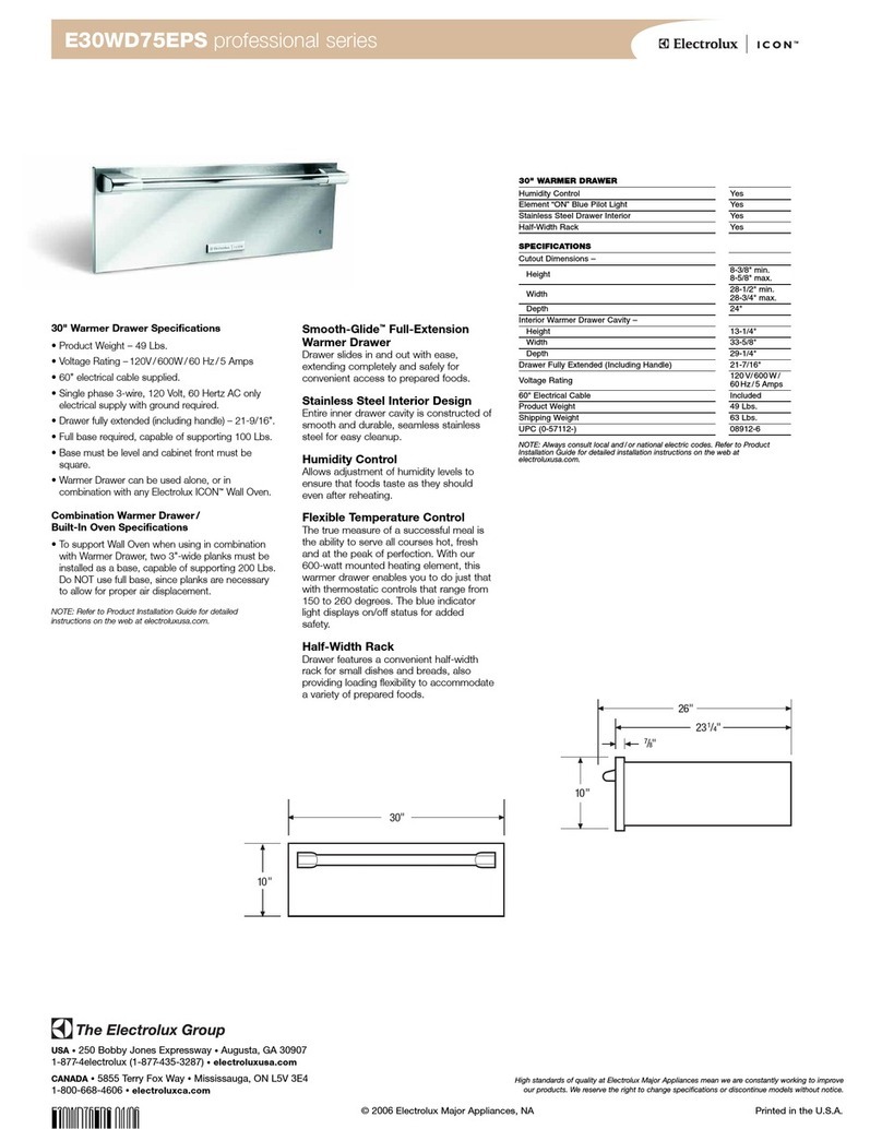 Electrolux E30WD75EPS User manual
