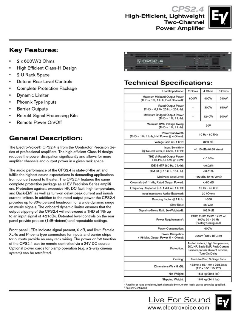 Electro-Voice Contractor Precision  CPS2.4 User manual