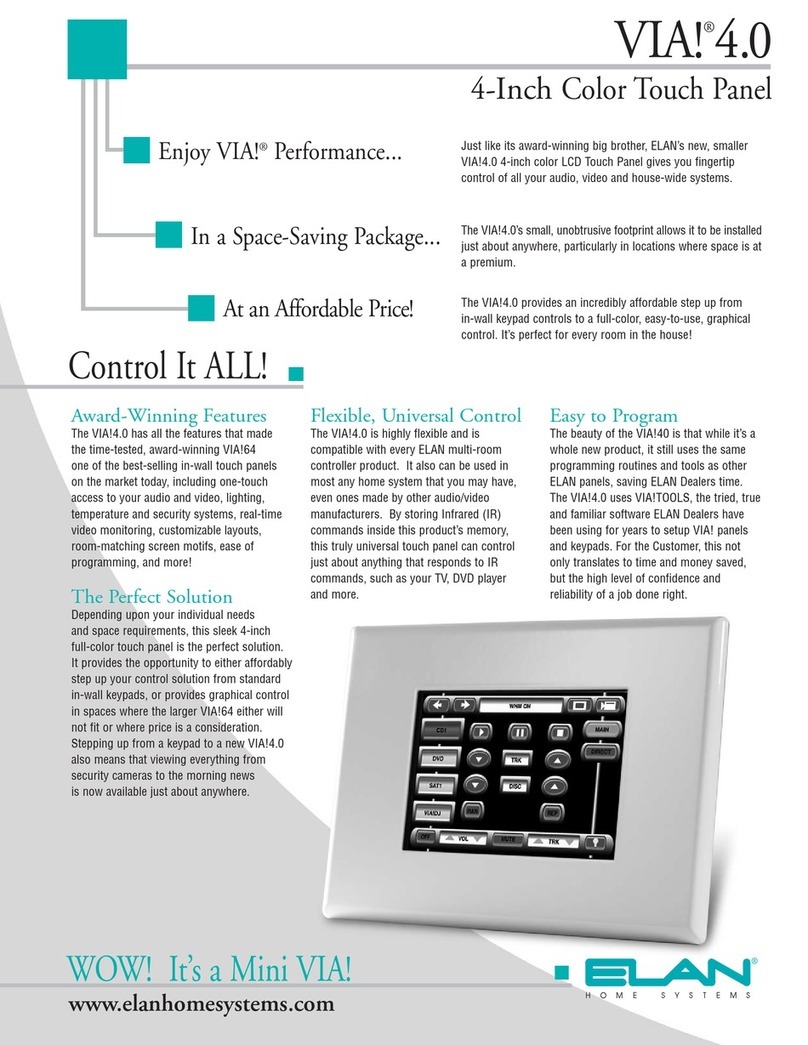 Elan VIA! 4.0 Specifications